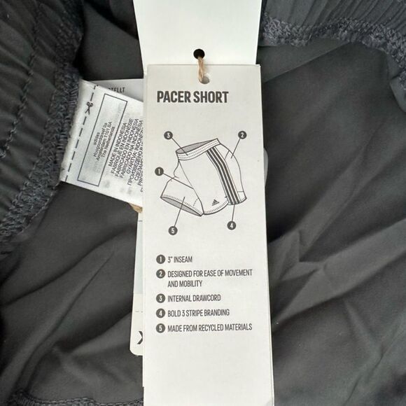 Adidas Women’s Racer 3S WVN Running Training Shorts Dark Grey XL - Picture 6 of 9